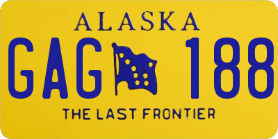 AK license plate GAG188