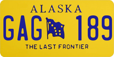 AK license plate GAG189