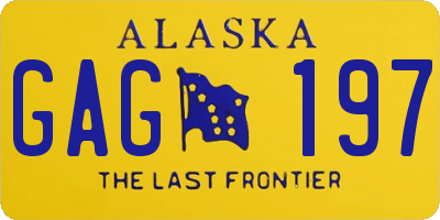 AK license plate GAG197