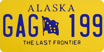 AK license plate GAG199