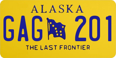 AK license plate GAG201