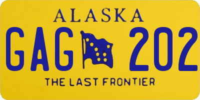 AK license plate GAG202