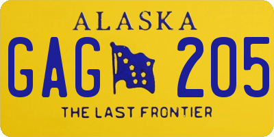 AK license plate GAG205