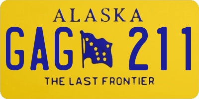 AK license plate GAG211