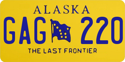 AK license plate GAG220