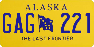 AK license plate GAG221