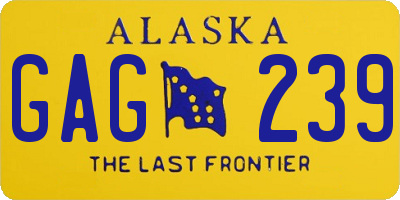 AK license plate GAG239