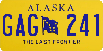 AK license plate GAG241