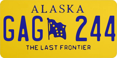 AK license plate GAG244