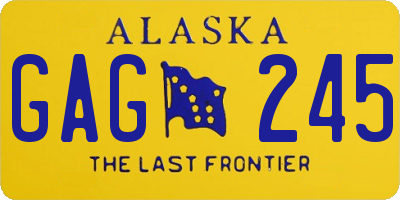 AK license plate GAG245