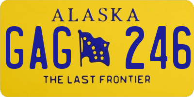 AK license plate GAG246