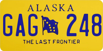 AK license plate GAG248