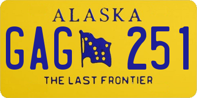 AK license plate GAG251