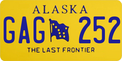 AK license plate GAG252