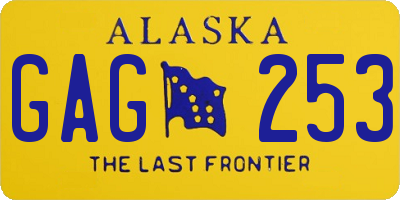 AK license plate GAG253