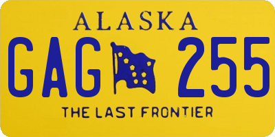 AK license plate GAG255