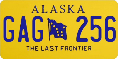 AK license plate GAG256