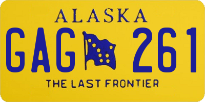 AK license plate GAG261