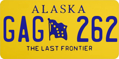 AK license plate GAG262