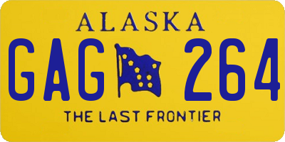 AK license plate GAG264