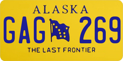 AK license plate GAG269