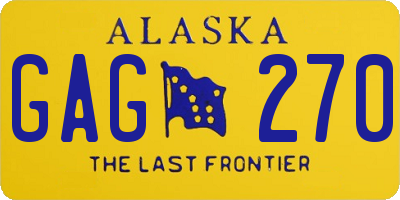 AK license plate GAG270