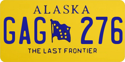 AK license plate GAG276