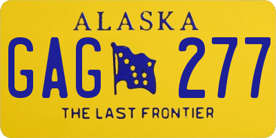 AK license plate GAG277