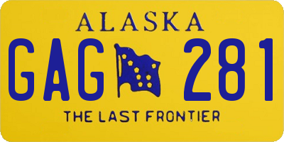 AK license plate GAG281