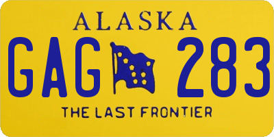 AK license plate GAG283