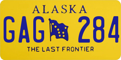 AK license plate GAG284