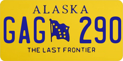 AK license plate GAG290