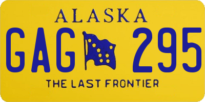 AK license plate GAG295