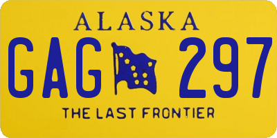 AK license plate GAG297