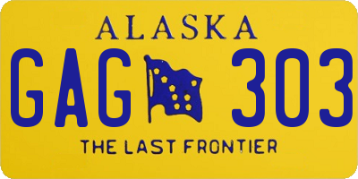 AK license plate GAG303