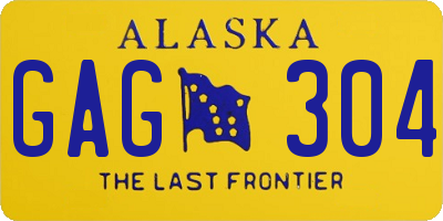 AK license plate GAG304