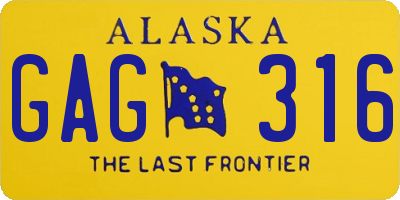 AK license plate GAG316