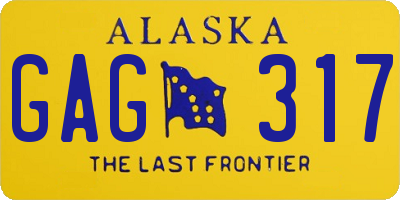 AK license plate GAG317