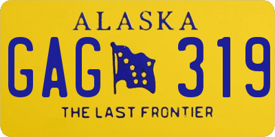 AK license plate GAG319