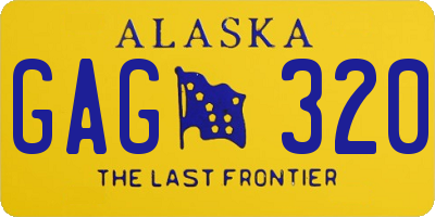 AK license plate GAG320