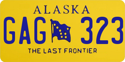 AK license plate GAG323