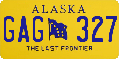 AK license plate GAG327