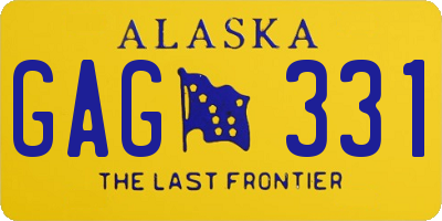 AK license plate GAG331