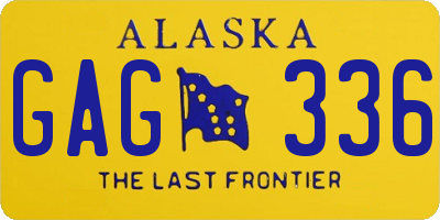 AK license plate GAG336