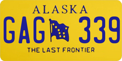 AK license plate GAG339