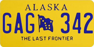 AK license plate GAG342