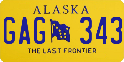 AK license plate GAG343