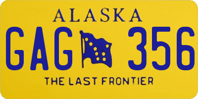 AK license plate GAG356