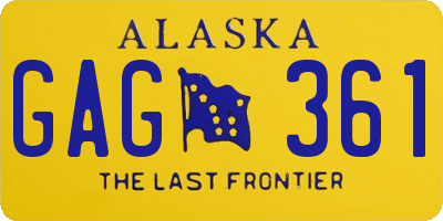 AK license plate GAG361