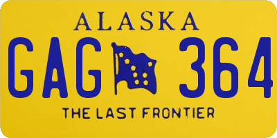 AK license plate GAG364